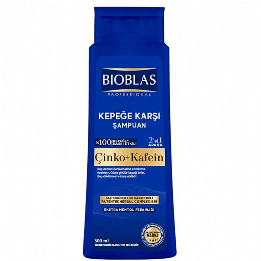 Bioblas Shampoing Antipelliculaire – Zinc & Caféine 500 ML